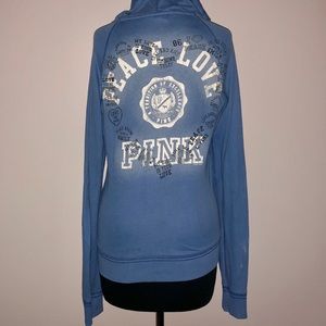 Victoria’s Secret Pink Peace & Love Zip Up Hoodie